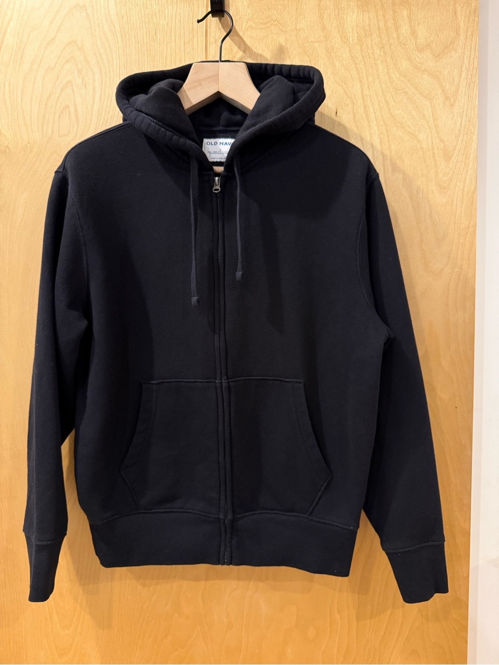 Old Navy Men’s Black Zip-Up Hoodie Sweatshirt